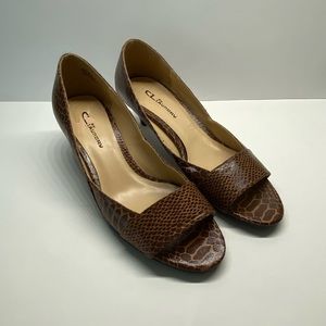 Cl by Laundry Snake-Skin Pattern Heels